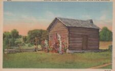 Pioneer Memorial State Park Kentucky Lincoln Marriage Cabin Linen VTG Postcard picture