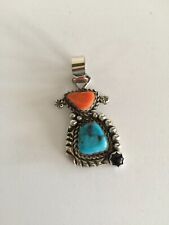 Robert Yellowhorse - Navajo   Sterling Silver / Mine #8 Turquoise Pendant picture