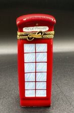 Limoges Eximious Iconic London Phone Booth Porcelain Trinket Pill Box Peint Main picture