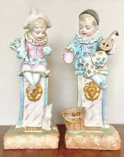 MONUMENTAL Early 19th C. Antique Meissen Porcelain PAIR of LARGE FIGURES 15