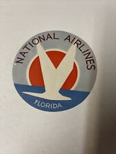 National Airways Airline 1930s ORIGINAL Luggage Baggage Tag Label Sticker picture