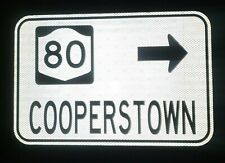 COOPERSTOWN, New York route road sign 18