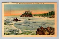 WA-Washington Coast Scenic Highway 101 Island Vintage c1947 Souvenir Postcard picture