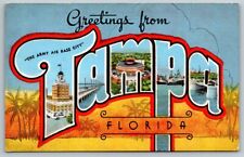 Large Letter  Greetings From  Tampa  Florida   Postcard picture
