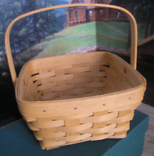 Vintage Longaberger 1996 Large Berry Basket with Swing Handle, Made in the USA picture
