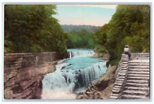 c1940 No 50 Lower Falls  Genesee River Letchworth State Park New York Postcard picture