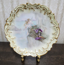 Antique Hand Painted Limoges Angel Gold Trim Decorative Plate 7 3/4 Inches picture