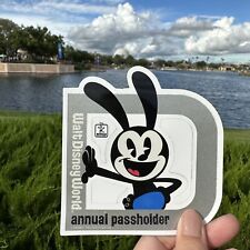 2023 New Disney WDW AP Annual Passholder Oswald Car Magnet Glitter Walt Disney picture
