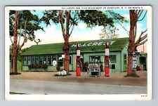 Syracuse NY-New York, Hillcrest Inn Advertising, Gas Pumps, Vintage Postcard picture