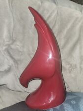 Ceramic Maroon Red Early Bird Getting Worm Art Deco  picture