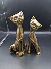 Vintage Pair Of Brass Alley Cats 6.5