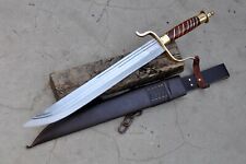 20 inches Long forged Sword-Handmade-Celtic Leaf sword-Hunting, Camping,tactical picture