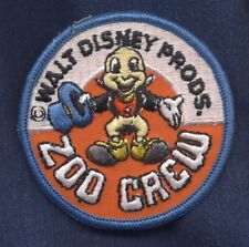 Disneyland WDP ZOO CREW CHARACTER DEPARTMENT Unused Cast Member Patch, 1970s picture