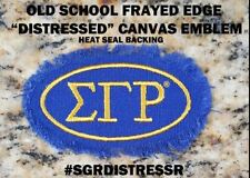 Sigma Gamma Rho OLD SCHOOL STYLE COTTON CANVAS EMBROIDERED EMBLEMS. HEAT picture