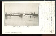 1907 UDB Willamette Bridge Albany Oregon Historic Vintage Postcard picture
