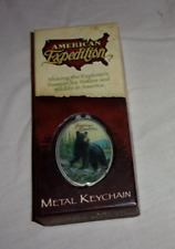 American Expedition Black Bear Metal Key Chain New in Box picture