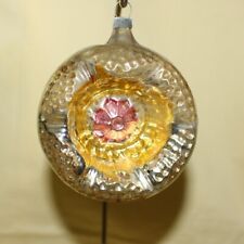 Vintage Antique Flat Indent German Holiday Christmas Ornament picture