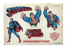 Bridgestone Tire Superman Sticker Bridgestone Super Filler Unused 1979 picture