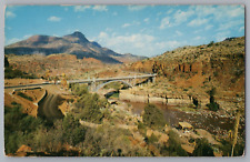 Highway Bridge Salt River Canyon Arizona Globe Show Low Vintage Postcard picture