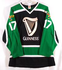 GUINNESS St. Patrick's Day March #17 Hockey Sewn Jersey Men's L Irish Stout Beer picture
