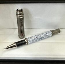 Luxury Patron of Arts Burgess Series White&Blue+Silver Color Rollerball Pen picture