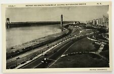 Postcard NY Henry Hudson Parkway Riverside Drive Birds Eye View Irving Underhill picture