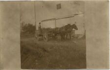 RPPC farm barn farmers wagon load watermelon horses ~ SXPC real photo 1905-1918 picture