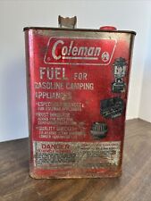VINTAGE COLEMAN CAMPING FUEL STOVES LANTERNS HEATERS GALLON CAN EMPTY USED VTG picture