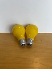 Vintage GE - Lamps Ceramic Yellow Colored Light Bulbs - Regular Size FG 1935-DX picture