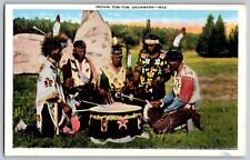 Indian Tom-Tom Drummers - Vintage Postcard - Unposted picture