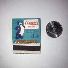 Vintage Hamm's Beer Bear Sasha Sky Blue Waters Unused Matchbook picture