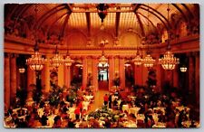 San Francisco Californai Sheraton Palace Hotel Garden Court Chrome WOB Postcard picture