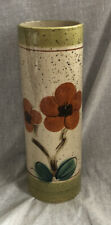 Vintage Napcoware Pottery Column Vase Floral Pattern Numbered With Sticker picture