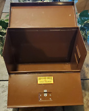 Vintage Yawman & Erbe Mfg. Vinyl Record Chest Brown NY picture