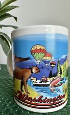 Vintage Coffee Mug/Cup NCE Eastern Washington Animals River Farm Art 1992 Used picture