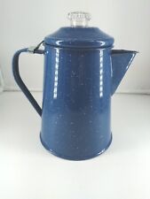 Blue Speckled Enamelware Camping Coffee Pot Percolator 8 Cup New GSI picture