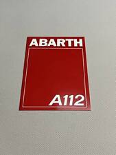 Abarth A112 Brochure ABARTH FIAT picture