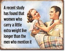Women Live Longer Funny Quote Poster Retro Ephemera Wall Decor Metal Tin Sign picture