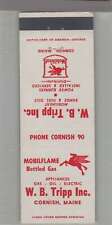 Matchbook Cover - Gas Station - W.B. Tripp Mobil Oil & Gas Cornish, ME picture