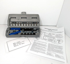 Squeeze Wrench SQW-100 Ratchet Action 22 pc Case Taiwan Unused COMPLETE Vtg  picture
