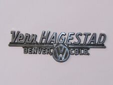 Vintage Vern Hagestad Volkswagen Denver Colorado Metal Dealer Badge Emblem VW picture