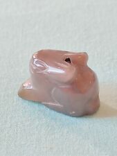 Green Nephrite Jade Carved Bunny Rabbit Focal Pendant Drilled Bead Jewelry Craft picture
