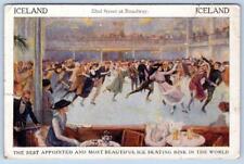 1910 ERA ICELAND*THE MOST BEAUTIFUL ICE SKATING RINK IN THE WORLD*NYC*CREASED picture