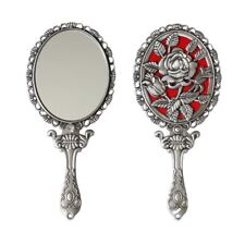 SEHAMANO Vintage Hand Mirror with Embossed Rose on The Back Handheld Makeup B... picture