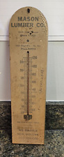 Large Outdoor Vintage Advertising Thermometer Mason Lumber Co Jacksonville FL picture