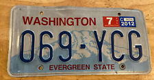 Vintage Washington License Plate Evergreen State Mountain 069 YVG Expired  (Y) picture