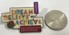 Rose Parade 2021 Pin Celebrating Education Dream Believe Achieve Pinback Bowl picture