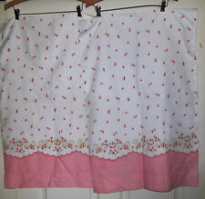 Vintage Pink White Floral Print Standard Size Pillowcases Set of Two picture