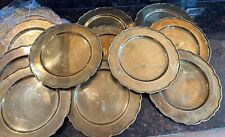 Mottahedeh Brass Chargers - 12” - Set Of 12 - Vintage picture