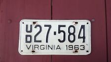 1963 Virginia Used Car Dealer License Plate picture